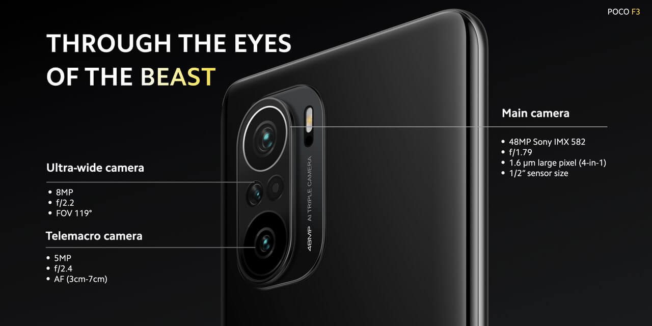Xiaomi POCO F3のカメラは専用の撮影モードを多数用意