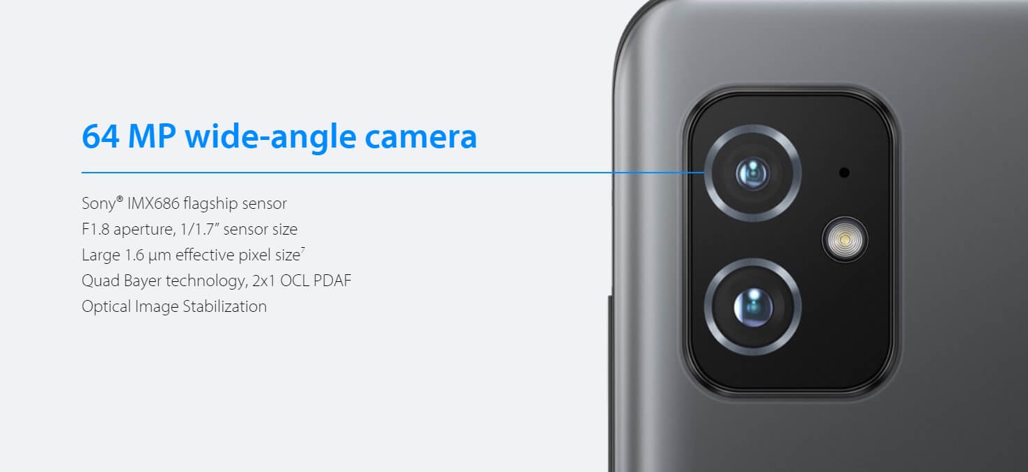 Asusが小さくなったzenfone 8をリリース メインカメラは光学式手ブレ補正対応 画面は1hz Ip68準拠