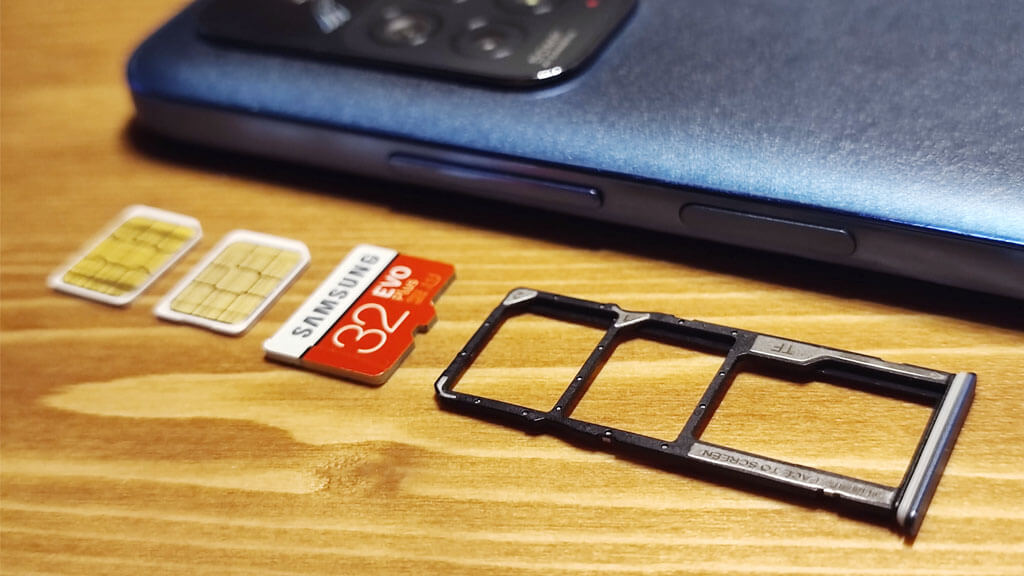 SIMカード2枚とMicro SDカードが同時に使えるスマホ　Redmi Note 11