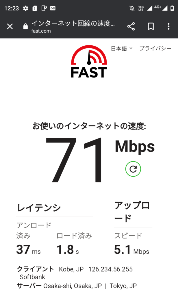 LINEMO通信速度