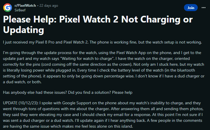 Pixel watch 2不具合